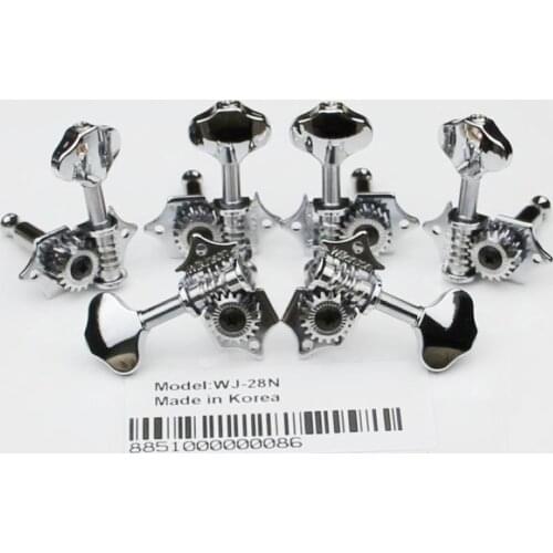 WILKINSON WJ-28N 3R3L Vintage Chrome Open Butterbean Guitar Tuners Machine Head Parts 19:1 Gear Ratio