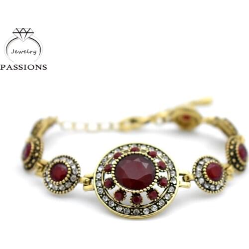 PASSIONS 2017 New Arrival Bohemian Style bracelet Oval Bead Bracelet Vintage Look Antique Gold Color Bracelet Fashion Jewelry