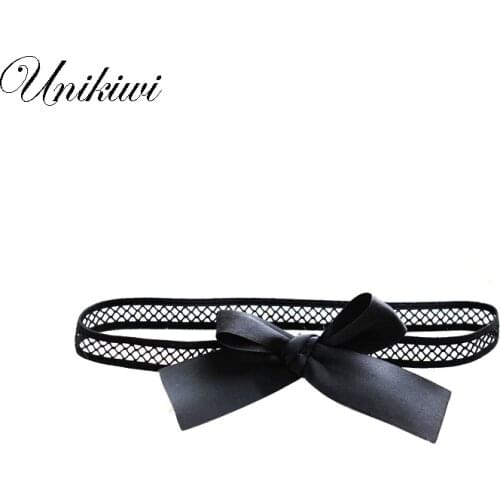 Womens Sexy Lingerie Garter Stocking Cutout Garter Belt Neck Ring/Leg Ring Harness.Lady Lolita Belts Bow Wedding Garter Bridal