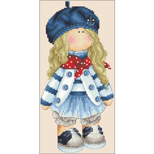 Gold Collection Counted Cross Stitch Kit Lovely Girls Girl La Mariniere Little Pirate