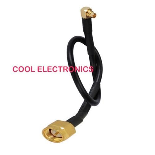 10pcs Right Angle MMCX male to SMA male Plug straight pigtail cable RG174 50CM