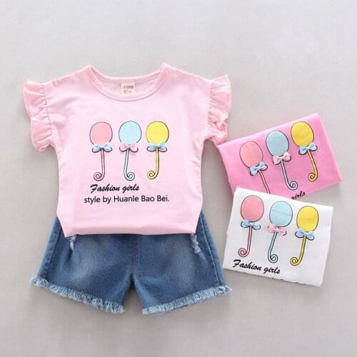 Infant Baby Girl Summer Clothes Set For Newborn Clothing Suits Toddler Girl T-shirts Shorts 2Pcs Baby Girl Outfits Kids Clothes