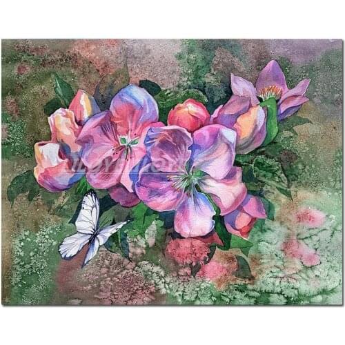 5D Diamond Embroidery Painting Cross Stitch butterfly and flower Pictures of Rhinestones Full Square /round Diamond Mosaic TY504