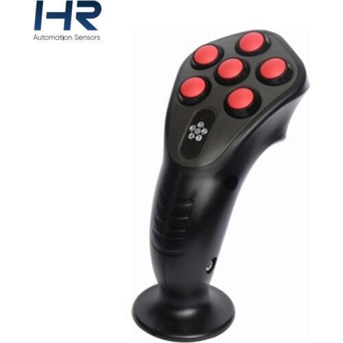 6 buttons at front, one top button at back and one deadman swicth Joystick handle control for heavy equipments