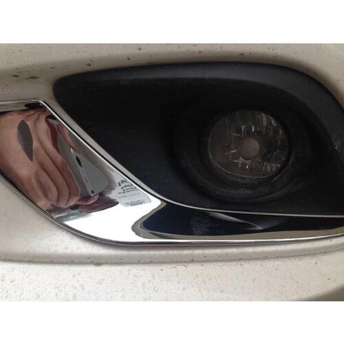 ABS Chrome Front Fog Light Lamp Eyelid Covers For Mazda 6 Atenza Sedan 4dr 2014