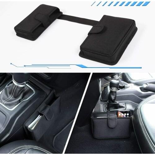 Car Center Console Gear Shift Storage Bag Organizer Cell Phone Holder Support For Jeep Wrangler JL 2018 2019 2020 Accessories