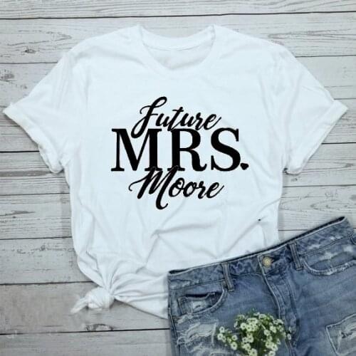 Future Mrs shirt pretty bride gold mrs shirt future mrs, engagement t-shirt soon to be mrs cotton quality wedding tee art top
