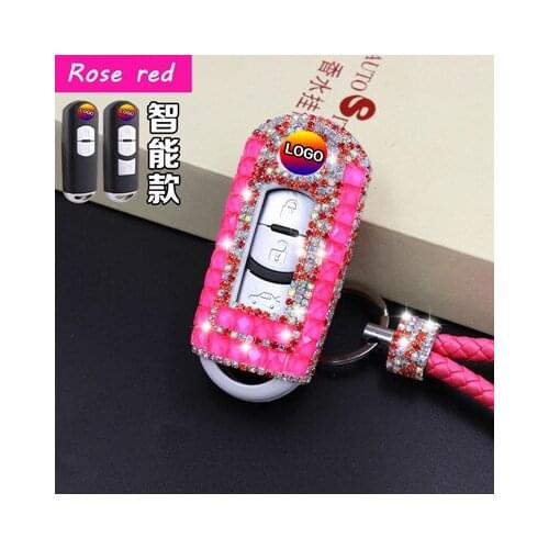 For Mazda CX-5 CX-7 Atenza Alexa Auto Accessories Luxury Diamond Key Shell Holder Car Key Case Key Cover case Key Shell