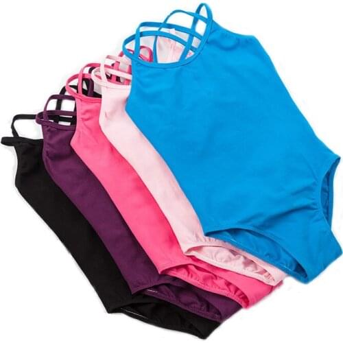 Gymnastics Leotard Ballet Dress Summer Sleeveless Spandex Cotton Girls Dancing Kids Dance Wear Dresses For Girl Bodysuit D010