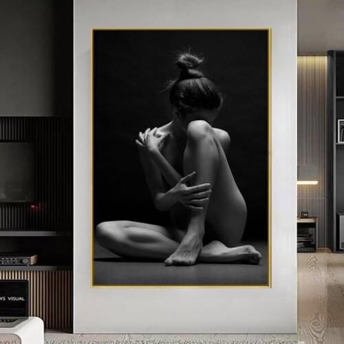 Modern Style Nude Woman Drawing Art Canvas Painting Women Abstract Posters and Prints Modern Home Female Wall Art Decor