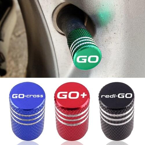 Aluminum Tire Valve Caps Car Emblem Dust Cover For Datsun GO GO+ mi-DO on-DO redi-GO Go-Cross car Accessories