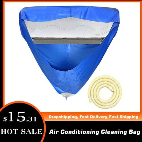 Room Wall Mounted Air Conditioning Cleaning Bag Split Air Conditioner Washing Cover Clean Tool Washing Tightening Belt For 1-3P