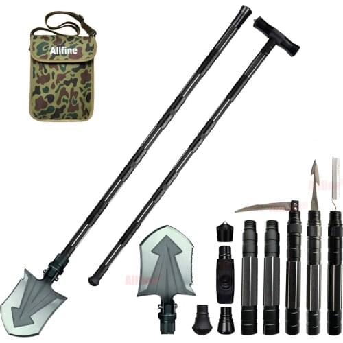 Shovel Military Heavyduty Folding Compact Tool with 6-in-1 Multifunction for Off-Roading Camping Outdoor Survivalist Emergency
