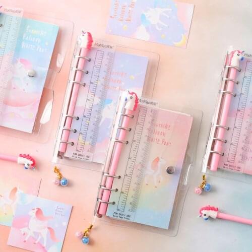 Cute A6 Binder Notebook Journal Planner Sprial Handbook Girls Kawaii DIY Agenda Organizer Diary Weekly Notepad Stationery School