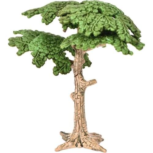 2 Pieces Miniature Fairy Garden Pine Trees Mini Plants Dollhouse Decor Accessories Gardening Ornament
