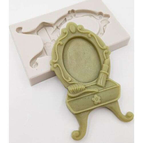Minsunbak Classic Retro European Dressing Table Shape Silicone Mold DIY Chocolate Fondant Cake Decoration Tool