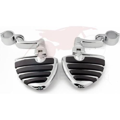 Motorcycle 1-1/4'' 32mm Highway Engine Guard FootPeg Footrest With Clamps Fits For Harley Iron 883 1200 Honda Yamaha