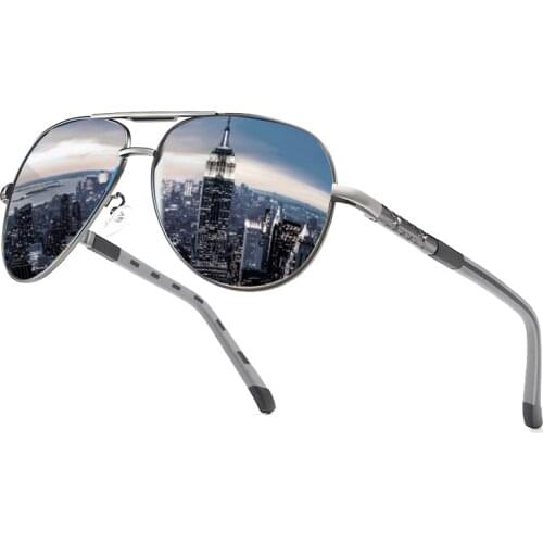 Magnesium aluminum sunglasses male polarized coating mirror high quality glasses brown oculos masculino men accessories