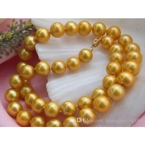 Charming natural 10-11mm AAA south sea pearl necklace 18 inch choker