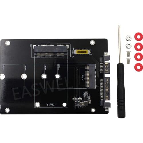 2 in 1 mSATA to SATA NGFF M.2 to SATA3 Converter PCB Adapter Card SSD Disk Drive