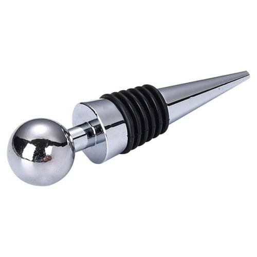 1pcs 9x2cm Red Wine Wine Stopper Zinc Alloy Round Head Six Wire Silicone Wine Stopper Household Round Head Wine Bottle Stopper