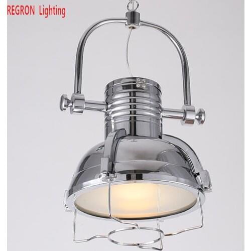 Loft Cafe Bar industrial Ceiling Lights Retro chrome Metal Ceiling Lamp Vintage Iron Ceiling Light For Restaurant light fixtures