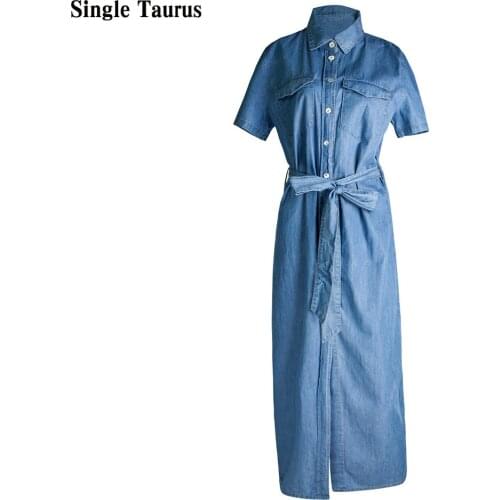 Single Taurus Fashion Denim Dresses