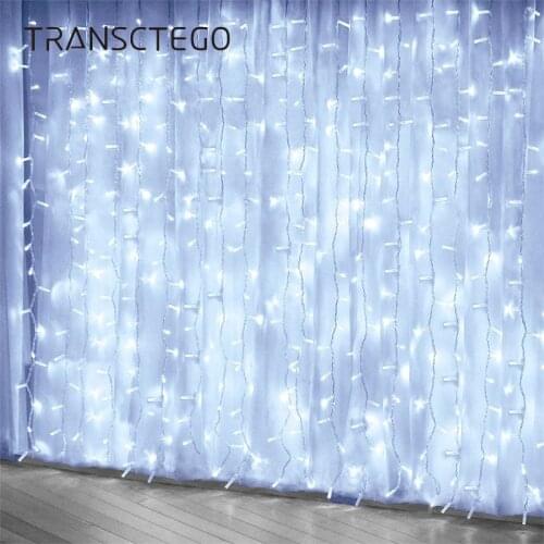 Led Garland Fairy Lights Festoon Curtain String Christmas Lights Decorations for Home Wedding Twinkle Outdoor Tree Room Party