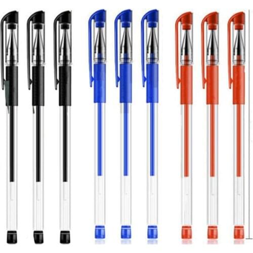 High quality Red blue black 0.5 mm Nib ink Gel pen Business officeSchool student stationery Supplies