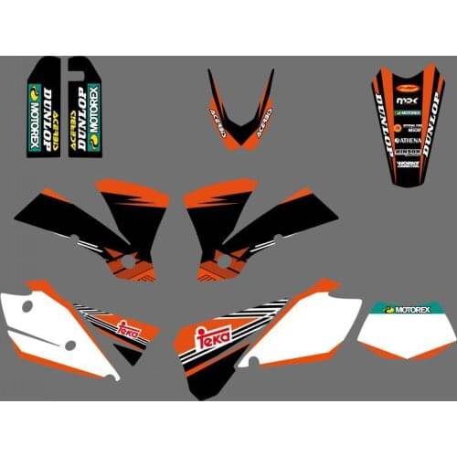 0427 Motorcycle TEAM GRAPHICS & BACKGROUNDS Decal Sticker FOR EXC 125 200 250 300 400 450 525 2004 Personality Gift