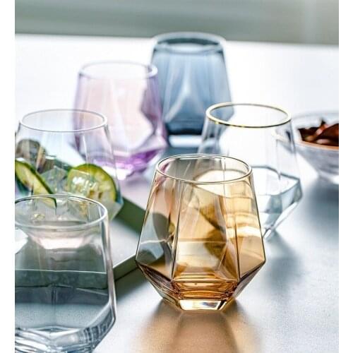 1PCS Geometric Glass Transparent Glass Crystal Skull Glass Whiskey Vodka Bar Club Beer Wine Glass Coffee Cup