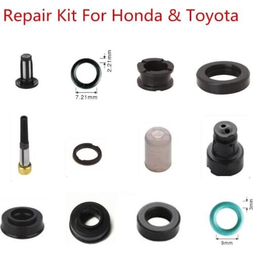 140pieces auto part fuel injector repair kit for honda filter pintle cap insulator orings fuel injector service kit for toyota