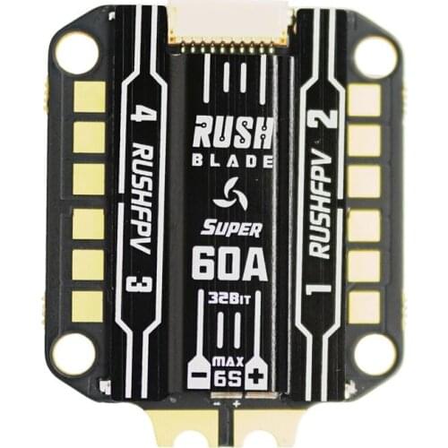 30.5*30.5mm RUSH BLADE SUPER Edition 60A F350 168MHz 96K PWM 3S~6S BLHeli_32 4 In 1 Brushless ESC for RC FPV Racing Drone