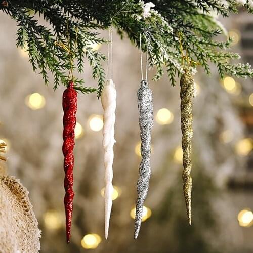 5pcs Christmas Decorations Christmas Ice Bar DIY Small Pendant 13cm Christmas Decorations for Home Table Party Accessories