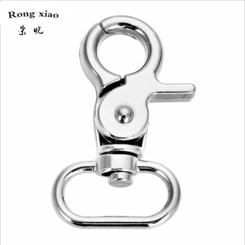 50pcs 20 mm inner size Swivel Snap Hooks Nickel Silver High Quality Lobster Clasps for Bag Shoe Handbag Accessories