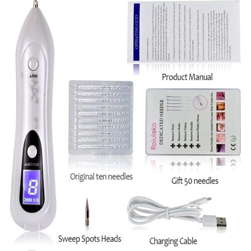 8 Stalls Portable Plasma Pen Skin Care Dark Spot Tattoo Removal Tools Face Care Machine Sweep Freckle Mole Wart Beauty Device