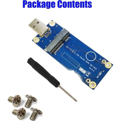 Mini PCI-E to USB Adapter With SIM card Slot for WWAN/LTE Module