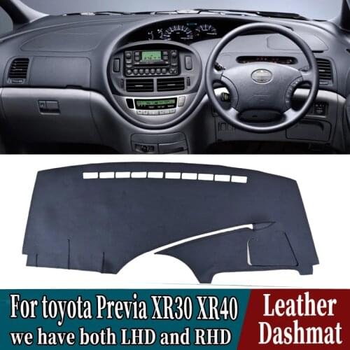 PU Leather Dashmat Dashboard Cover Mat Carpet Car-Styling accessories For toyota Previa estima XR30 XR40 2000 - 2005 rhd