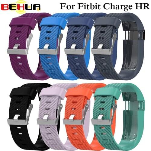 For Fitbit Charge HR Replacement Watch Strap Silicone Watchband for Fitbit Charge Activity Tracker Wrist Band with Metal Buckle