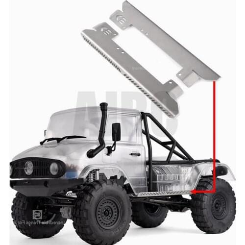 SCX10 II UMG10 chassis side guards side skirts stainless steel armored AXIAL Unimog for 1/10 RC car parts