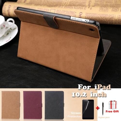 Coolaxy Cover Case For Apple iPad 10.2 Case Scrub Leather Smart Case For IPad 2019 10.2 Case For IPad 7th Generation Case