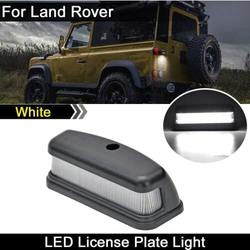 For Land Rover Series 2 2A & 3 All Models For Defender 90/110/130 All Models White LED License Plate Light Number Plate Lamp