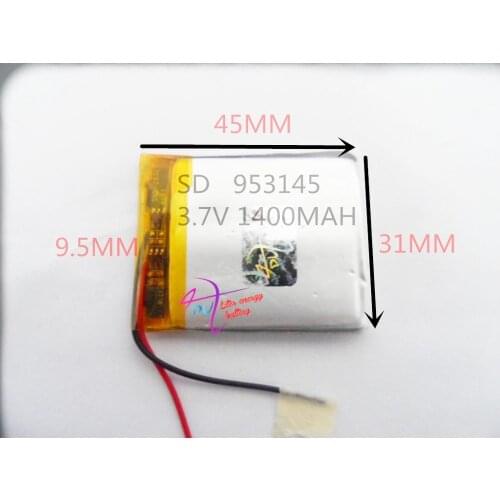 Best battery brand 953145 3.7V 1400mAh high-capacity lithium polymer battery battery GPS mobile power batteries