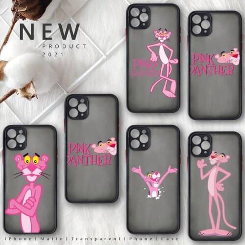 Pink Panther Phone Case Matte Transparent for iphone 11 12 pro mini XS XR X max 7 8 plus TPU Mobile bags coque shell funda cover