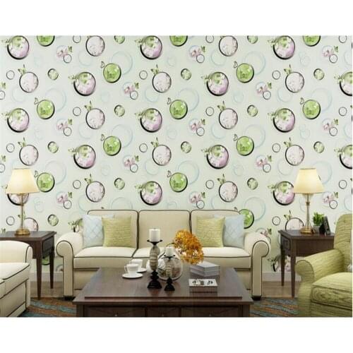 Beibehang Fashionable modern non woven wallpaper Butterfly Bubble Wall papers Living Room Bedroom Sofa Background 3d wallpaper