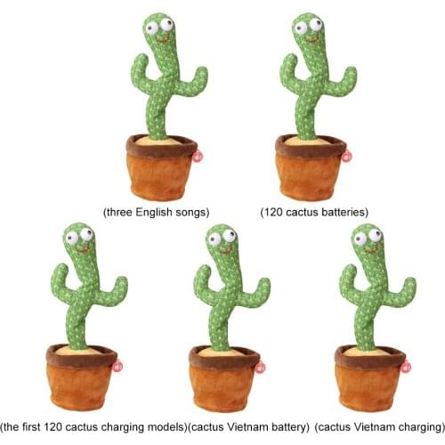 Can dance cactus singing and dancing decoration gifts for children happy early education toys knitted cloth plush toys ornaments