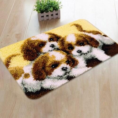 Cartoon Latch Hook Kits for DIY Rug Carpet Crochet Segment Embroidery Material K1MF