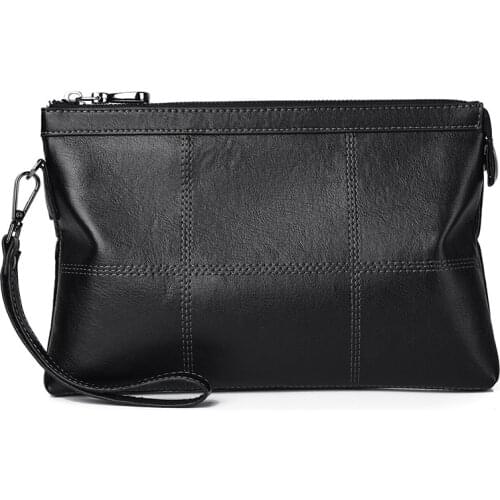New Design Mens Day Clutch Soft Envelop Bag Big Capacity Handbag Messenger Bag Male Travel Bag iPad Case Bag for Man