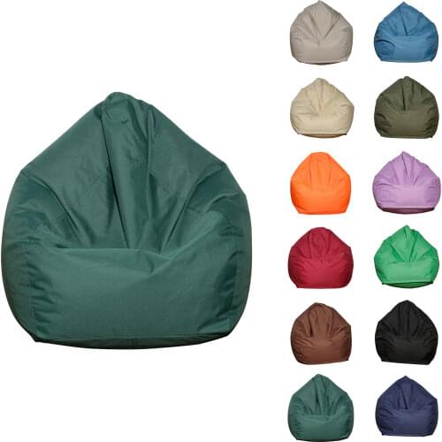 Children adult solid color bean bag lazy lounge chair sofa flexible invisible zipper sofa cover indoor office decoration