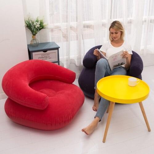 Modern European style leisure inflatable lazy sofa Office lunch break sofa Inflatable recliner U-shaped sofa Creative sofa